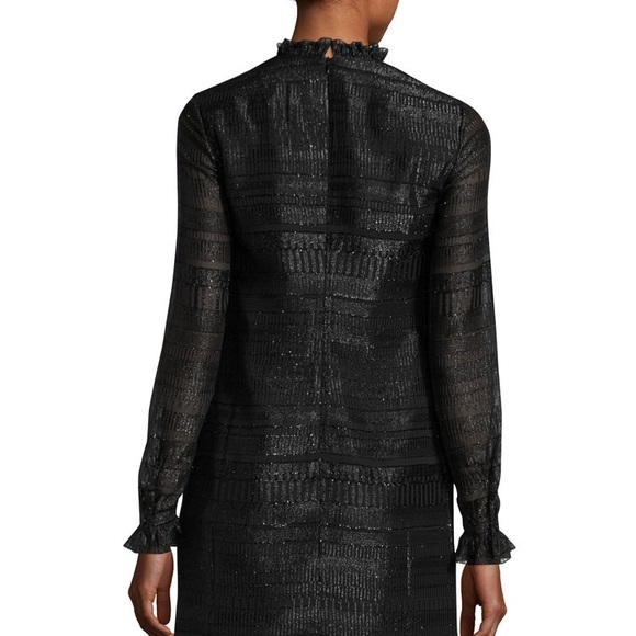 NWT Markus Lupfer Cityscape Metallic Black Dress M - Picture 3 of 9